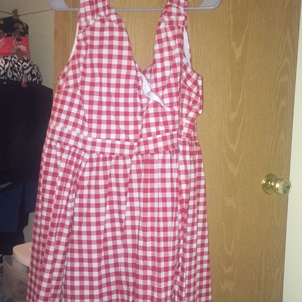 Red an white checkered dress
